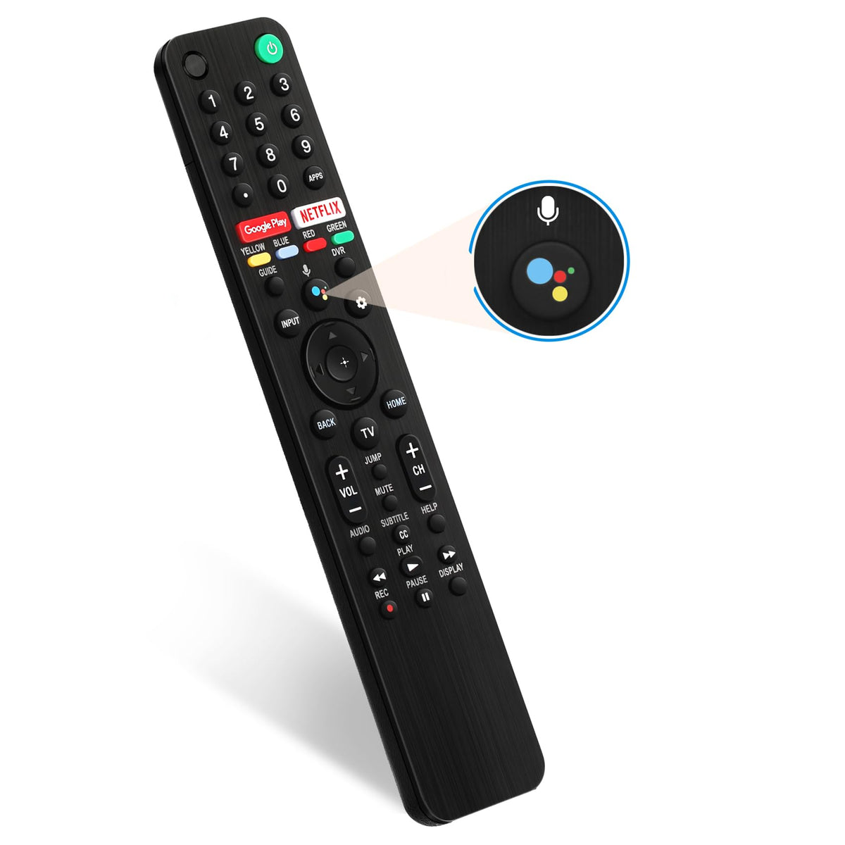 Feikeer RMF-TX500U remote front view, responsive control for Sony TVs