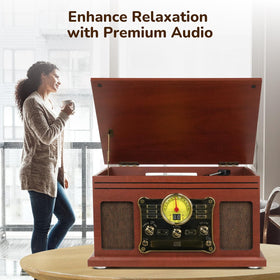 FEKTIK 3-speed belt-drive turntable suitable for 33/45/78 rpm records