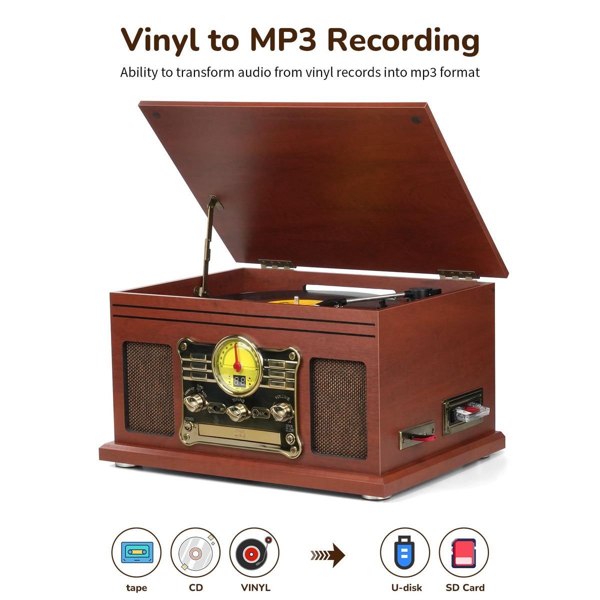FEKTIK vinyl-to-digital USB recording feature for archiving vinyl
