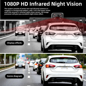 FEISIKE monitor on windshield providing wide rear view benefit