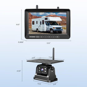 FEISIKE wide view 150-degree view enables split-screen monitoring.