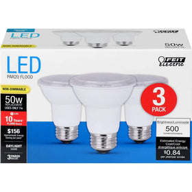 Feit Electric PAR20 LED bulb in a recessed can delivering bright 5000K daylight for clear visibility