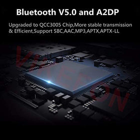Fellibay aptX logo close-up highlighting low-latency audio benefit