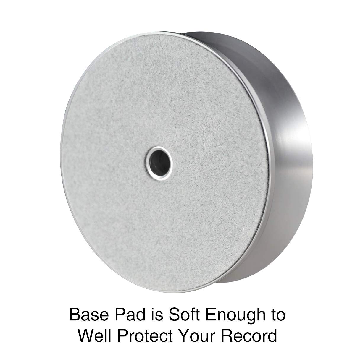 FEMELI label-protecting stabilizer keeps vinyl labels safe during playback.