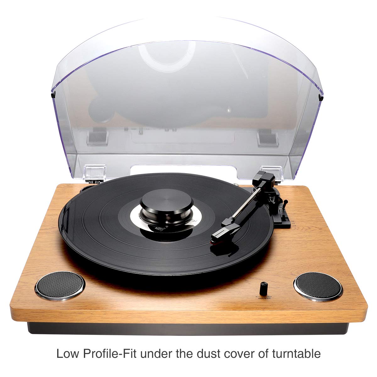 FEMELI spindle hole fits precisely, keeping records centered and wobble minimal.