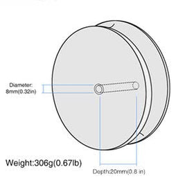 FEMELI spindle hole close-up shows centered fit preventing wobble.