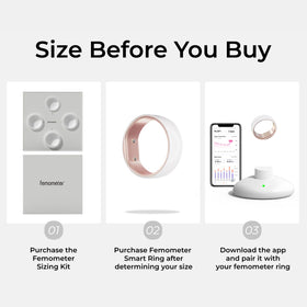 Femometer Ring Gen1 Android app setup demonstrates quick data synchronization for fertility tracking.