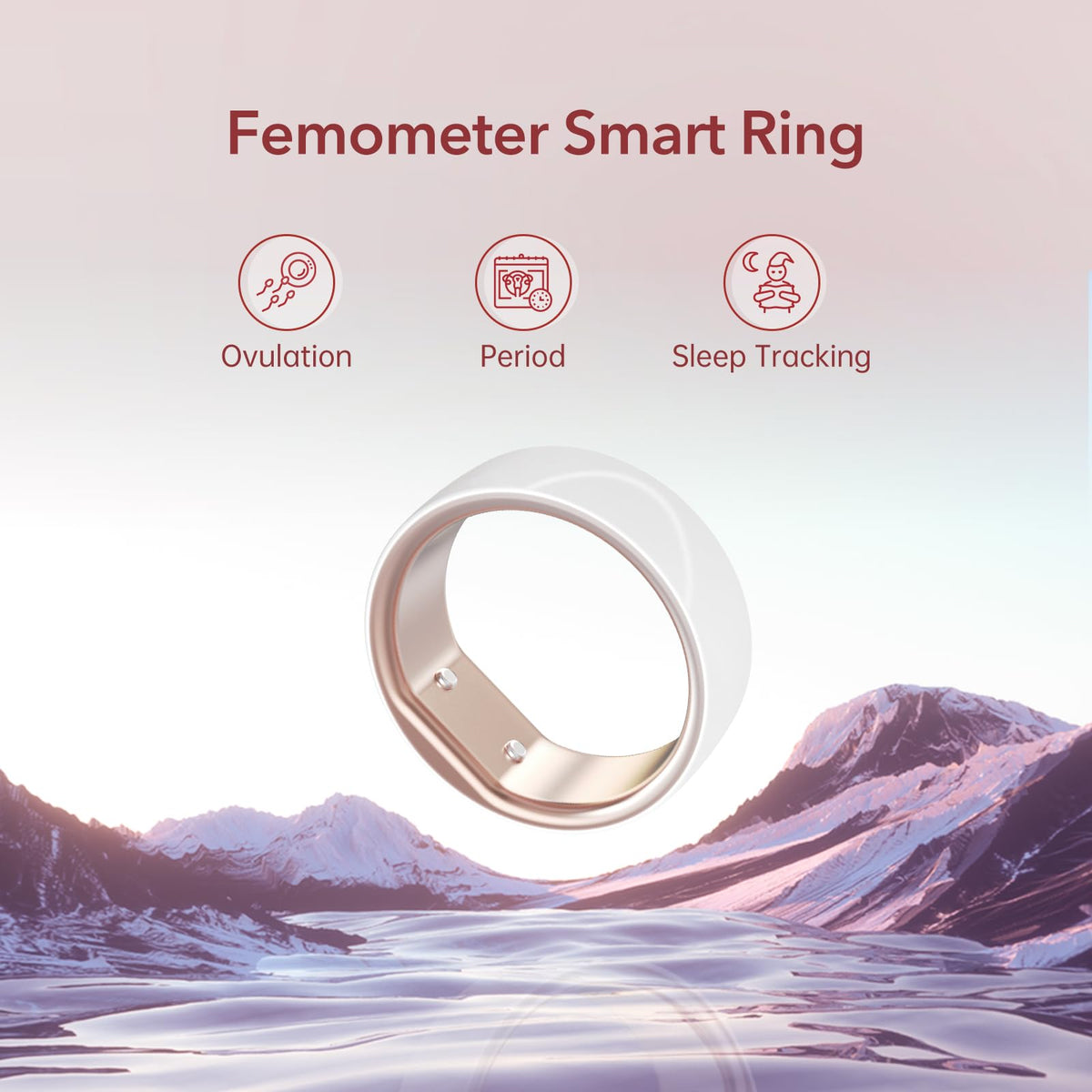 femometer Ring Gen1 worn on finger for discreet daily tracking