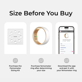 femometer Smart Ring Gen2 Ceramic side profile shows lightweight daily comfort.