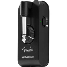 Fender Mustang Micro battery and USB-C charging port for portable practice