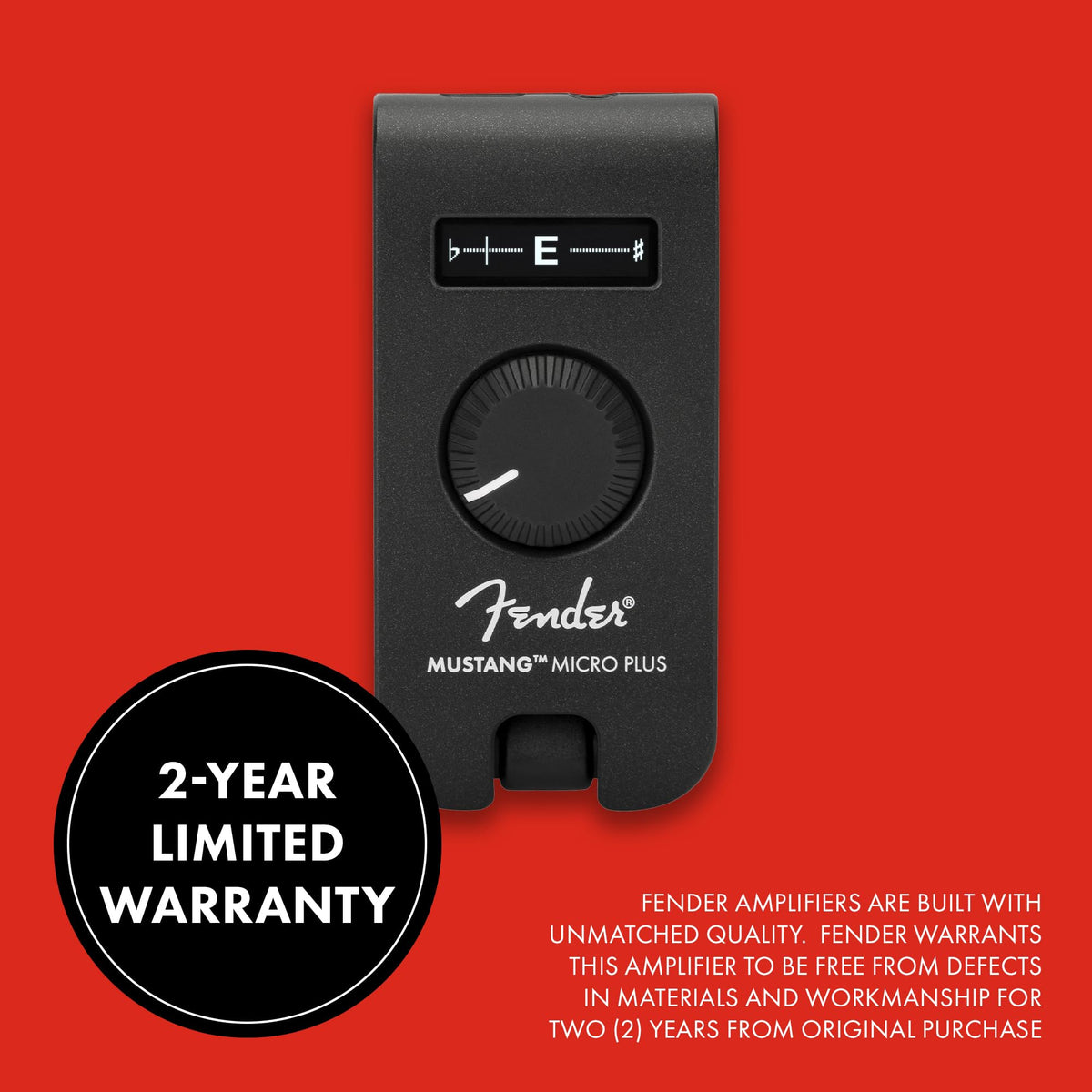 Fender Mustang Micro Plus USB recording capability captures performances digitally.