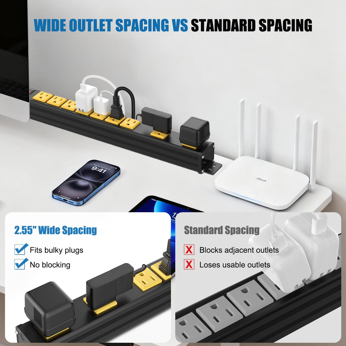 FENJIKRONIX 1200J surge protection guards devices from power spikes