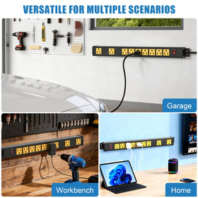 FENJIKRONIX ETL-listed power strip suitable for garage and workshop environments