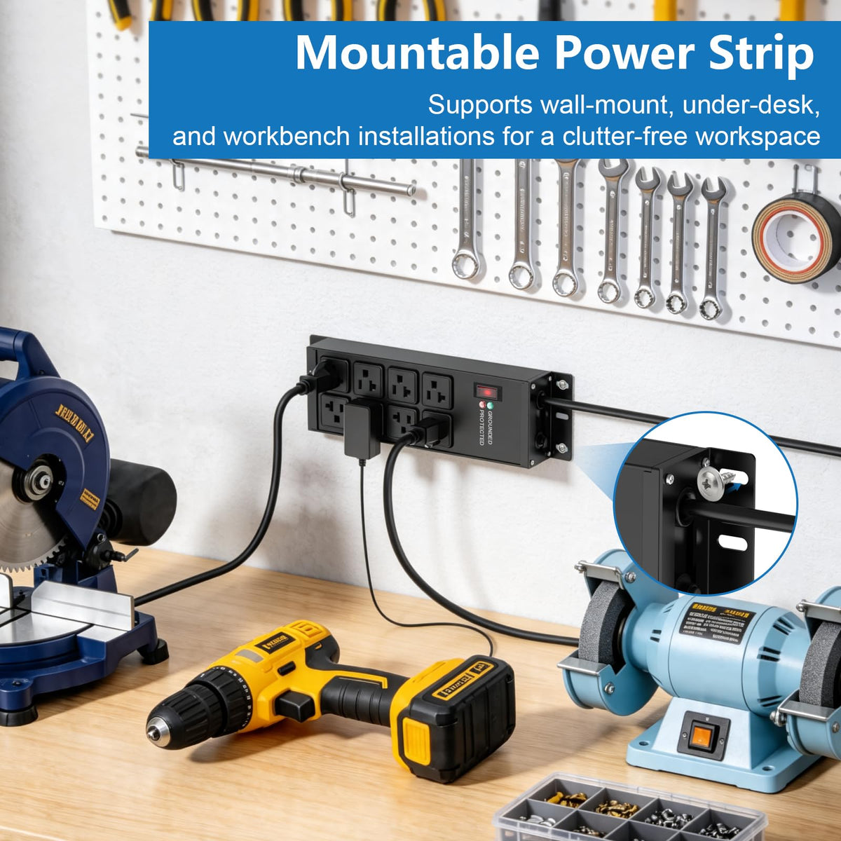 FENJIKRONIX in garage setup powering tools and appliances with surge safety