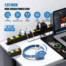 FENJIKRONIX metal housing power strip for durable garage use