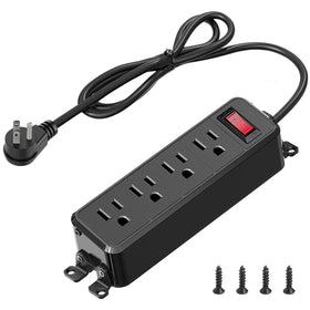 FENJIKRONIX wall-mount power strip with space saving design for home or office