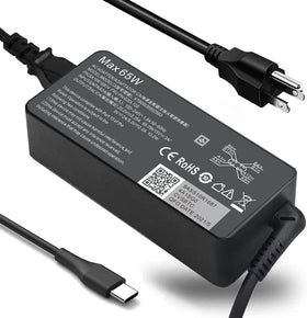 Fepprry 65W USB-C charger side view highlights ports for versatile use.