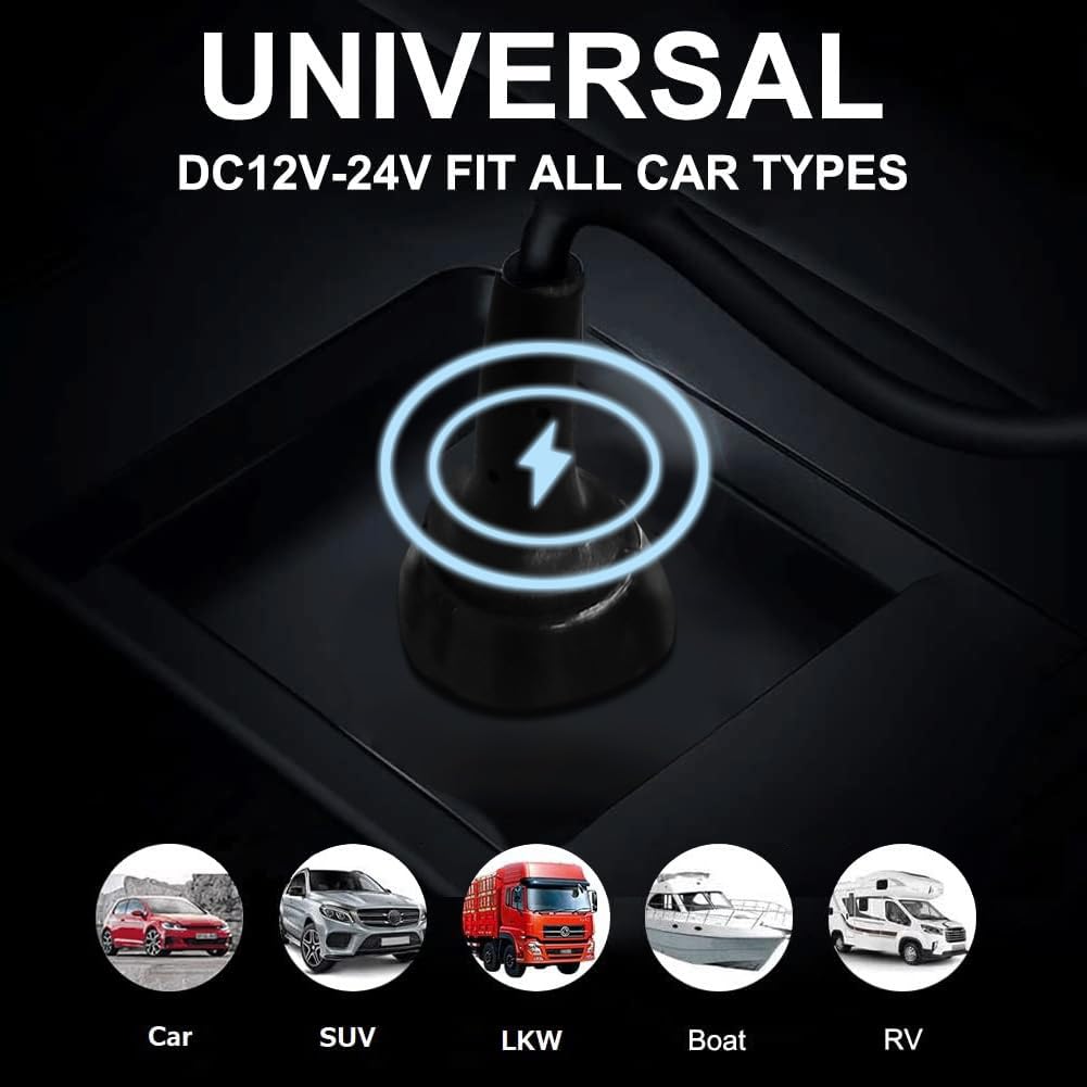 Fepprry installed in car power socket offering convenient on-the-road power