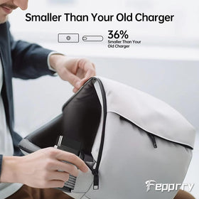 Fepprry packaging highlights 100-240V input and compact design
