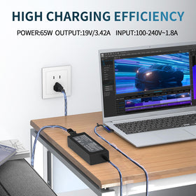 Fepprry plug and printed voltage label ensuring correct 19V output