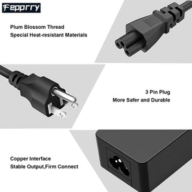 Fepprry Yoga/Chromebook compatibility showcased in compact charger design.