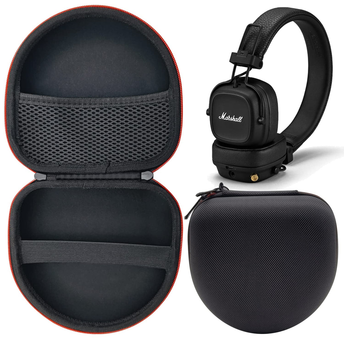 Ferbao Major Case front view—durable shell protecting Marshall Major headphones on the go.