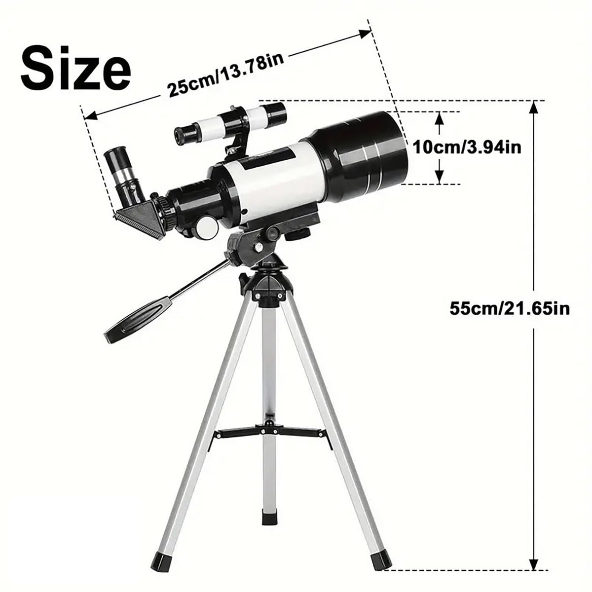 fetchfalcon telescope fully assembled on tripod for stable viewing