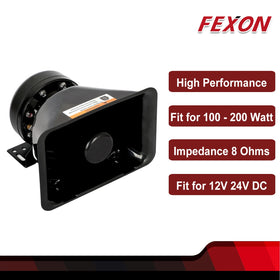 FEXON siren speaker side connection, easy wiring for quick installation.