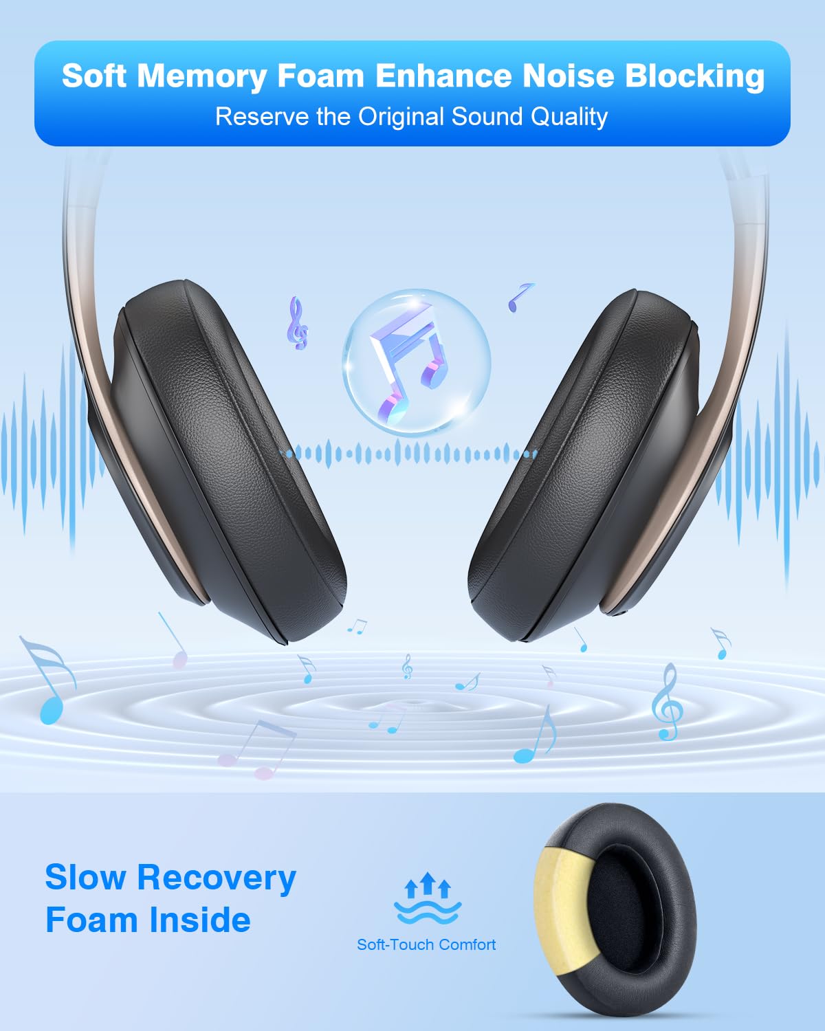 FEYCH Beats Studio ear pads memory foam contours for better noise isolation.