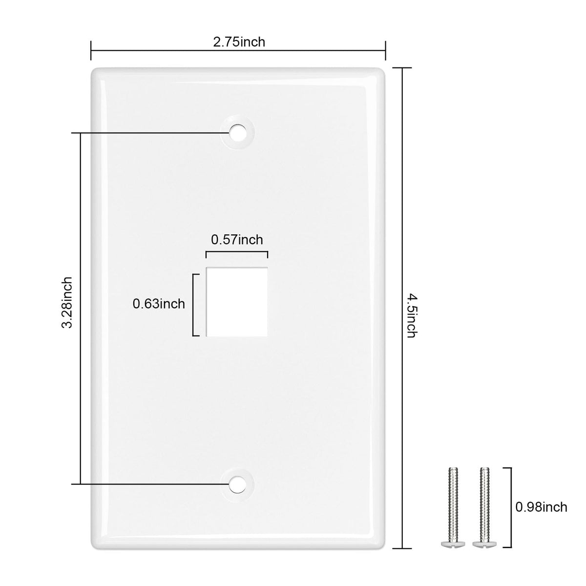 FGB 1-port wall plate with keystone insert enables flexible AV and data expansion.