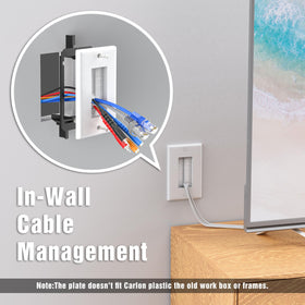 FGB low-voltage bracket attached to the plate enables tidy routing.