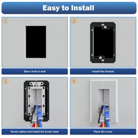 Package includes screws and warranty for easy setup.