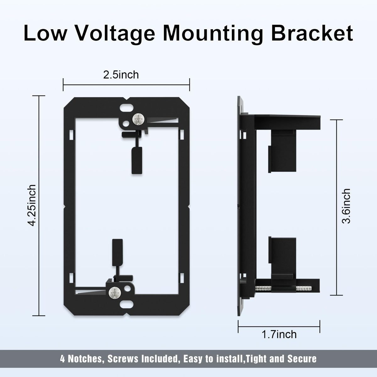 White FGB brush wall plate blends with decor and hides cables.