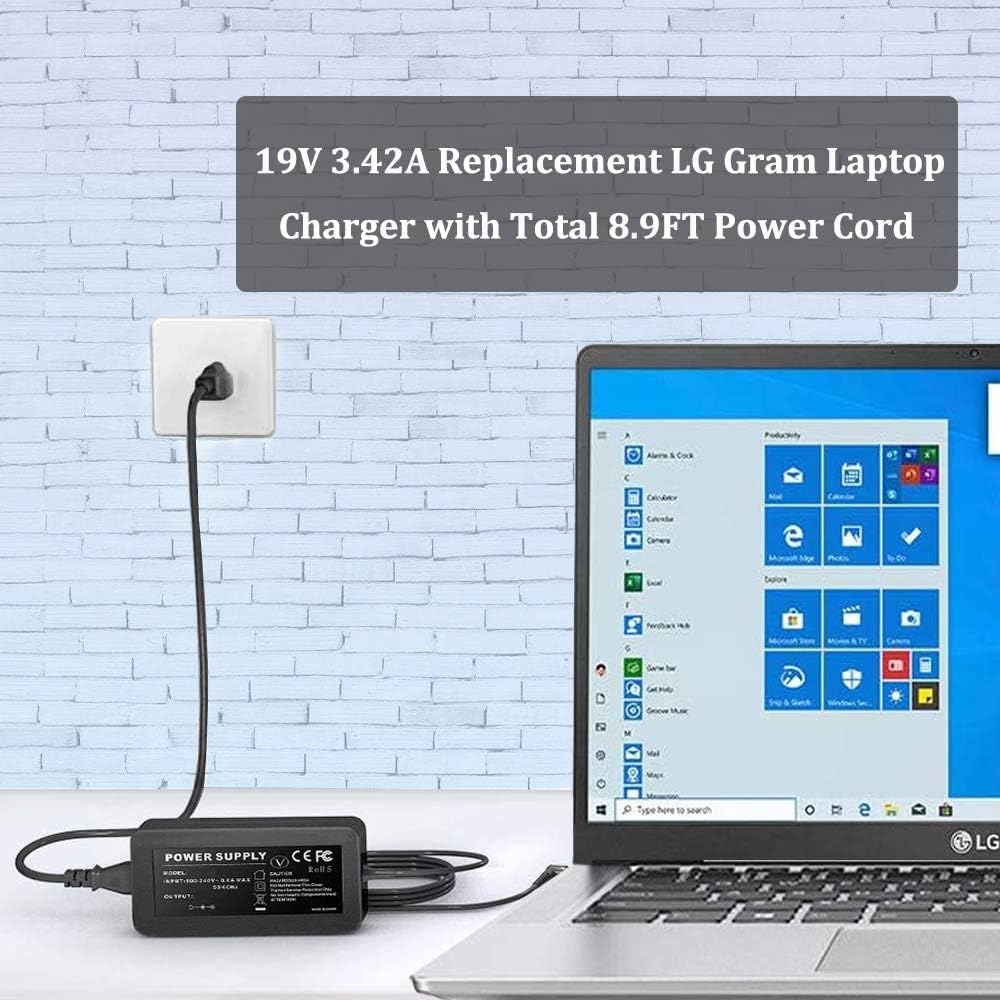 FGIEU LG Gram 65W compatibility list with multiple LG Gram laptops