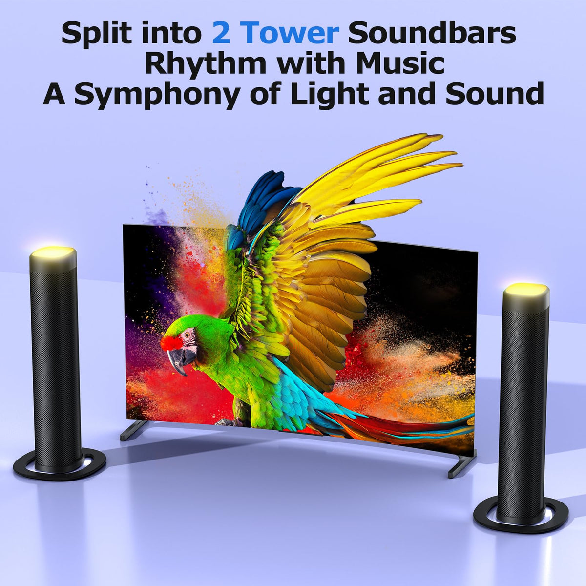 FHNFHN RGB lights in music sync mode adding dynamic atmosphere to playback
