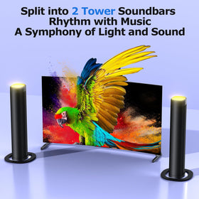 FHNFHN RGB lights in music sync mode adding dynamic atmosphere to playback
