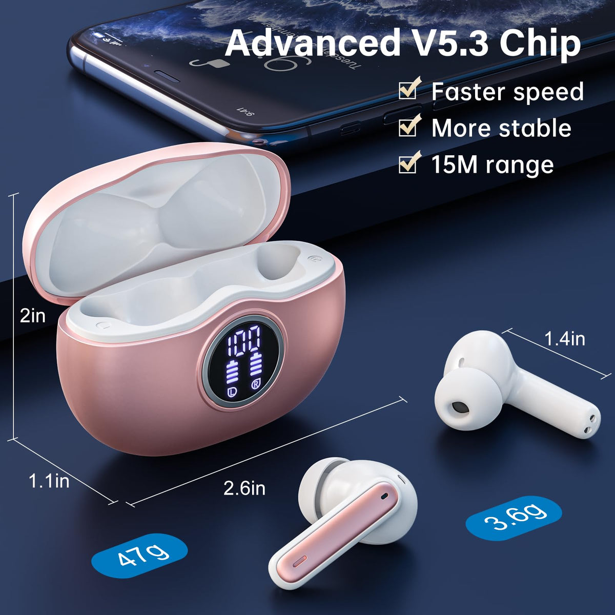 Fhumsh A10 Pro ergonomic design for secure all day wear during workouts