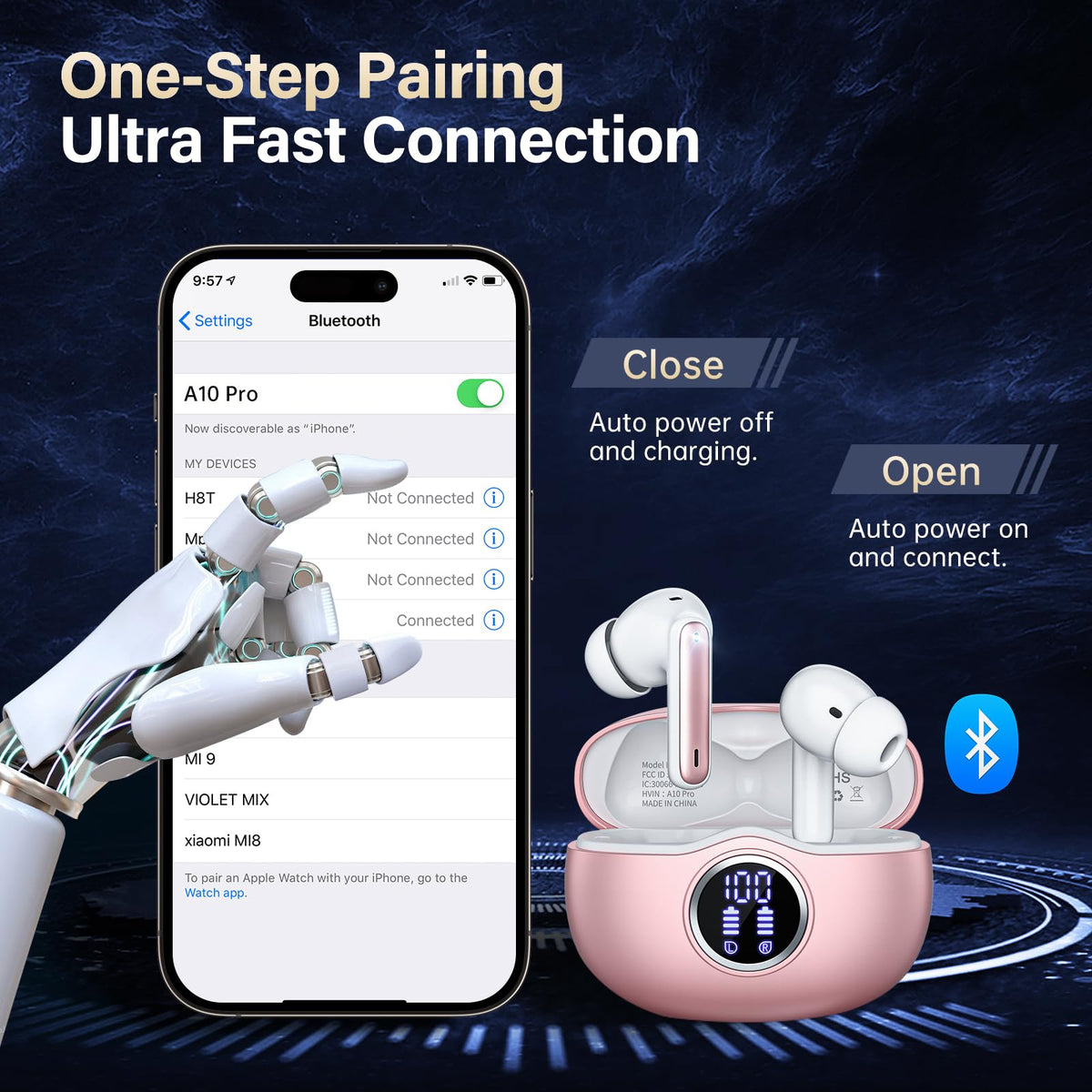 Fhumsh A10 Pro rose gold case complements travel and storage