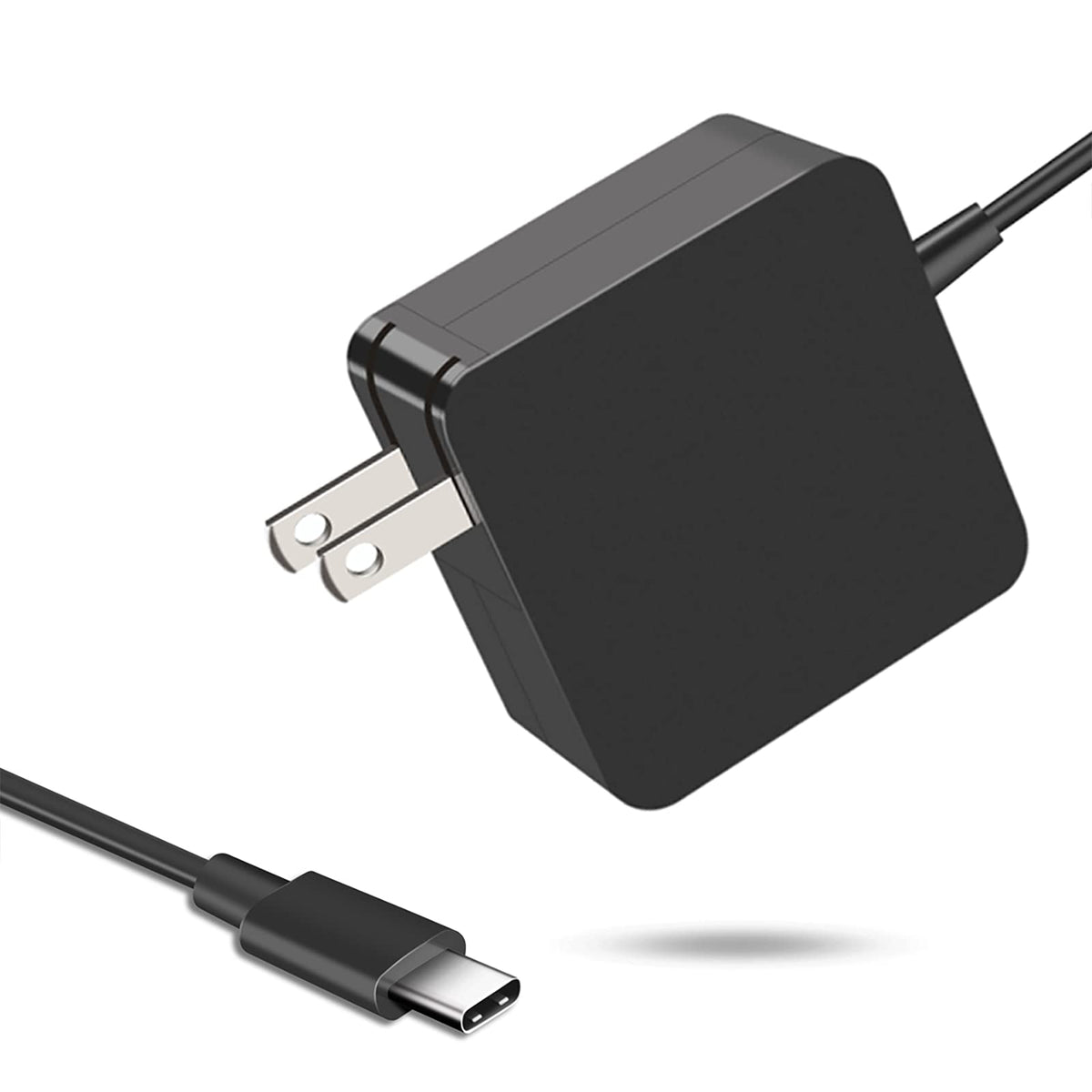 Fiattigear 65W USB-C power adapter front view for fast charging on the go