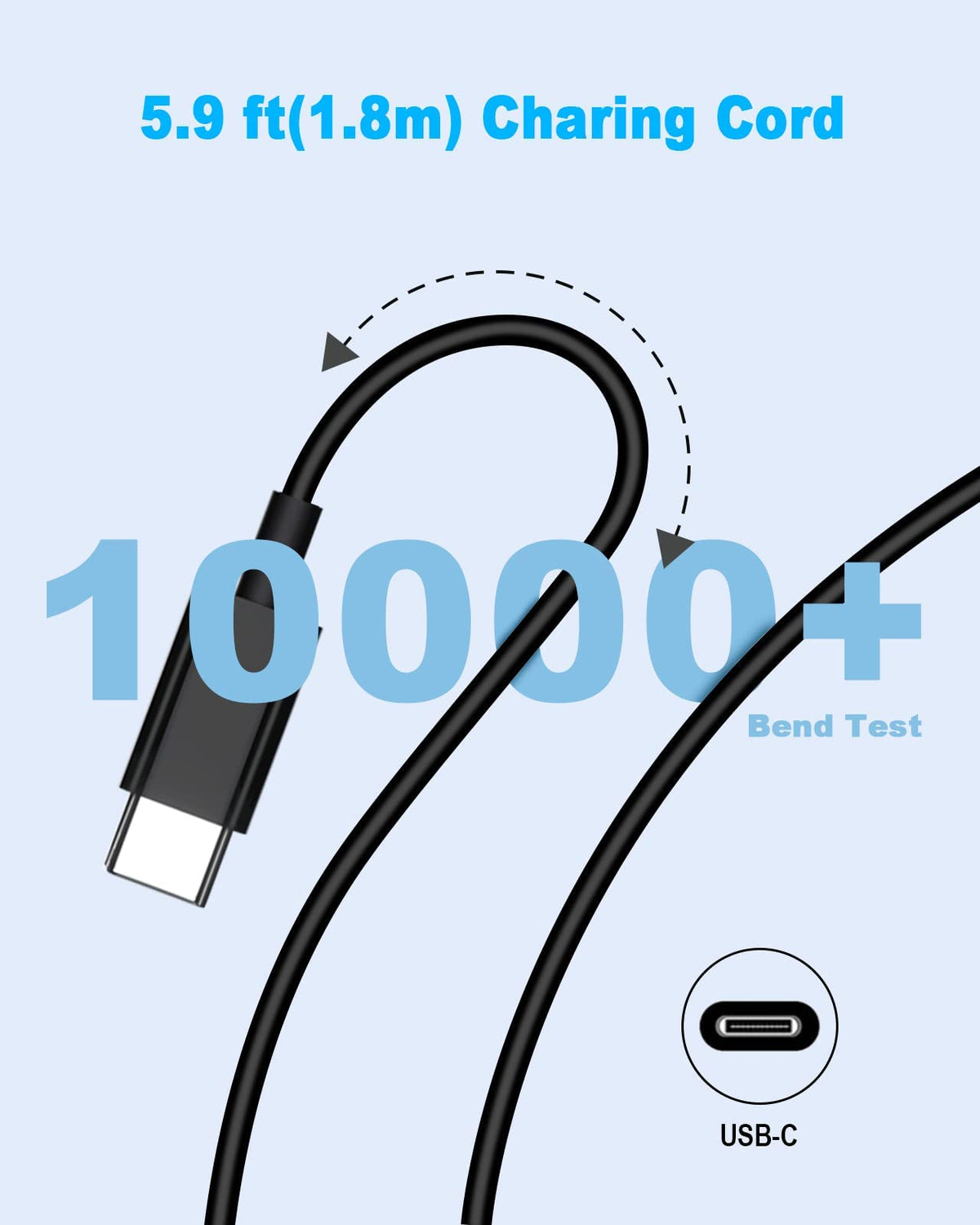 Fiattigear durable USB-C cable with long bending lifespan