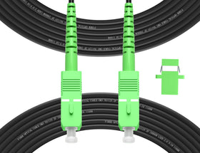 Fibergaga 20m SCA-to-SCA outdoor fiber cable for rugged connections.