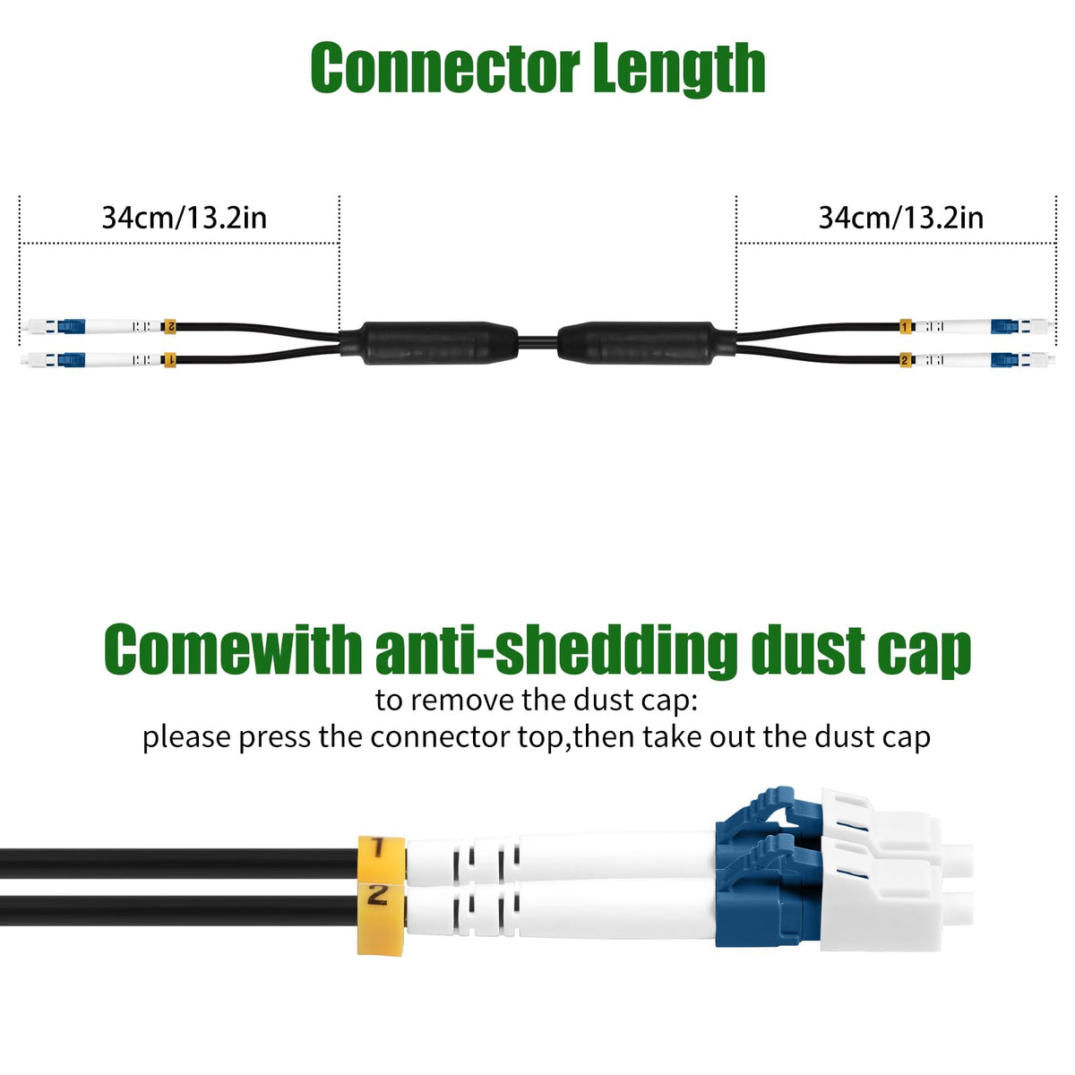 Fibergaga armored fiber patch cable routed through conduit for flexible layouts