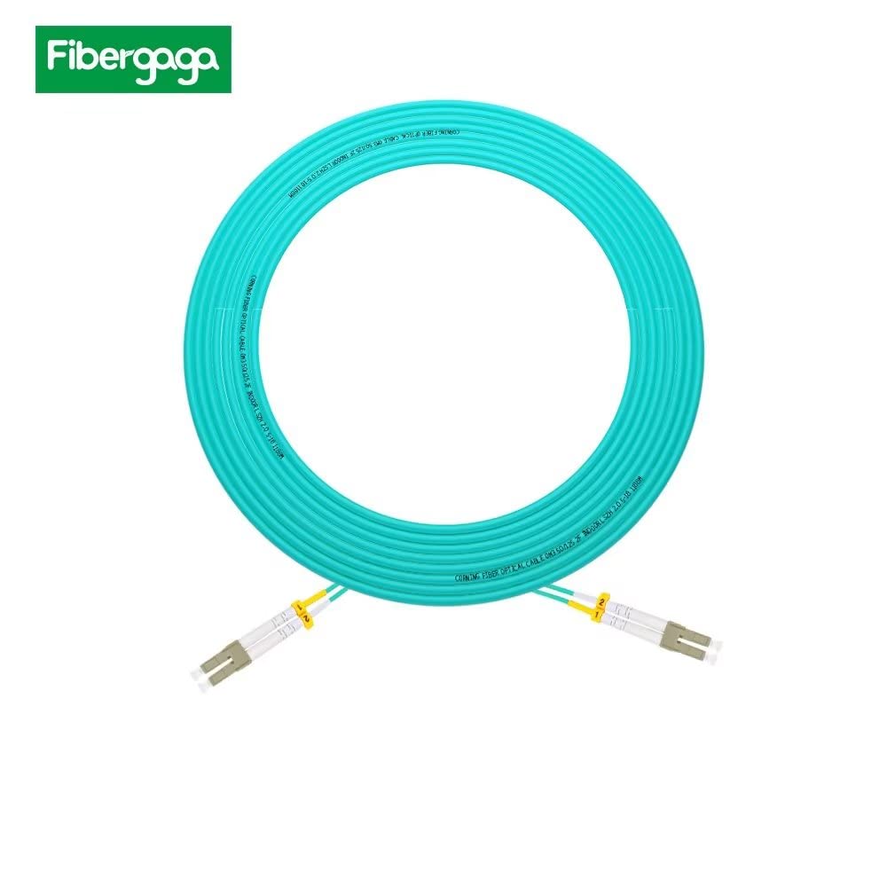 Fibergaga patch cable installed in a data rack enabling organized links