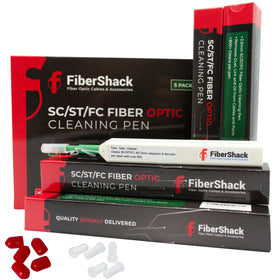 Fibershack 2.5mm SC cleaner pen 5-pack ready for field use, fast endface cleaning