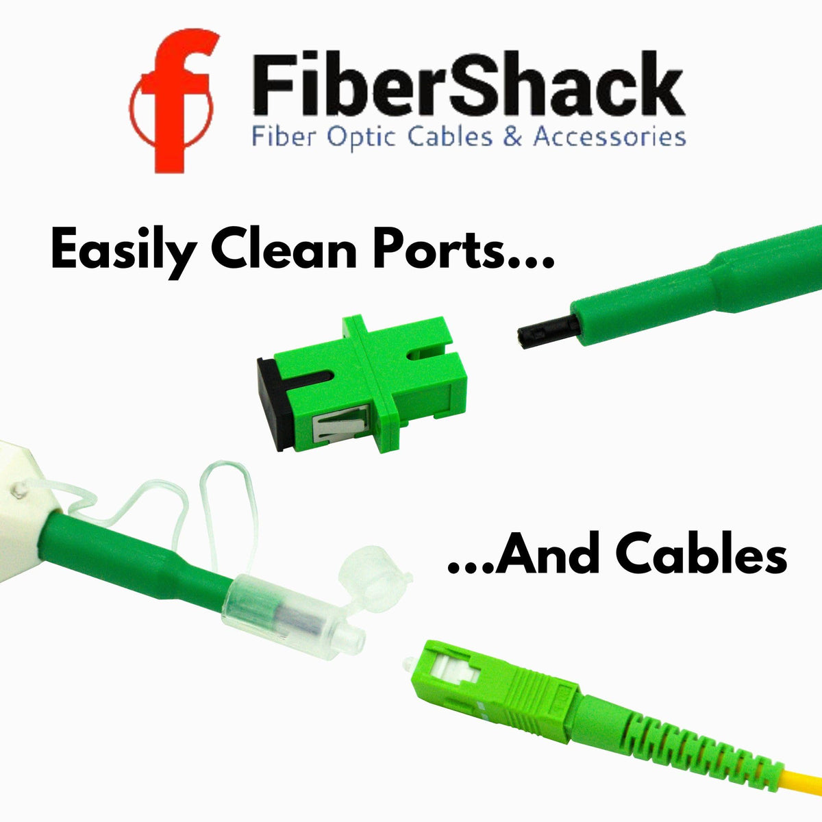 Fibershack dust caps ST clear ready for dust-free access