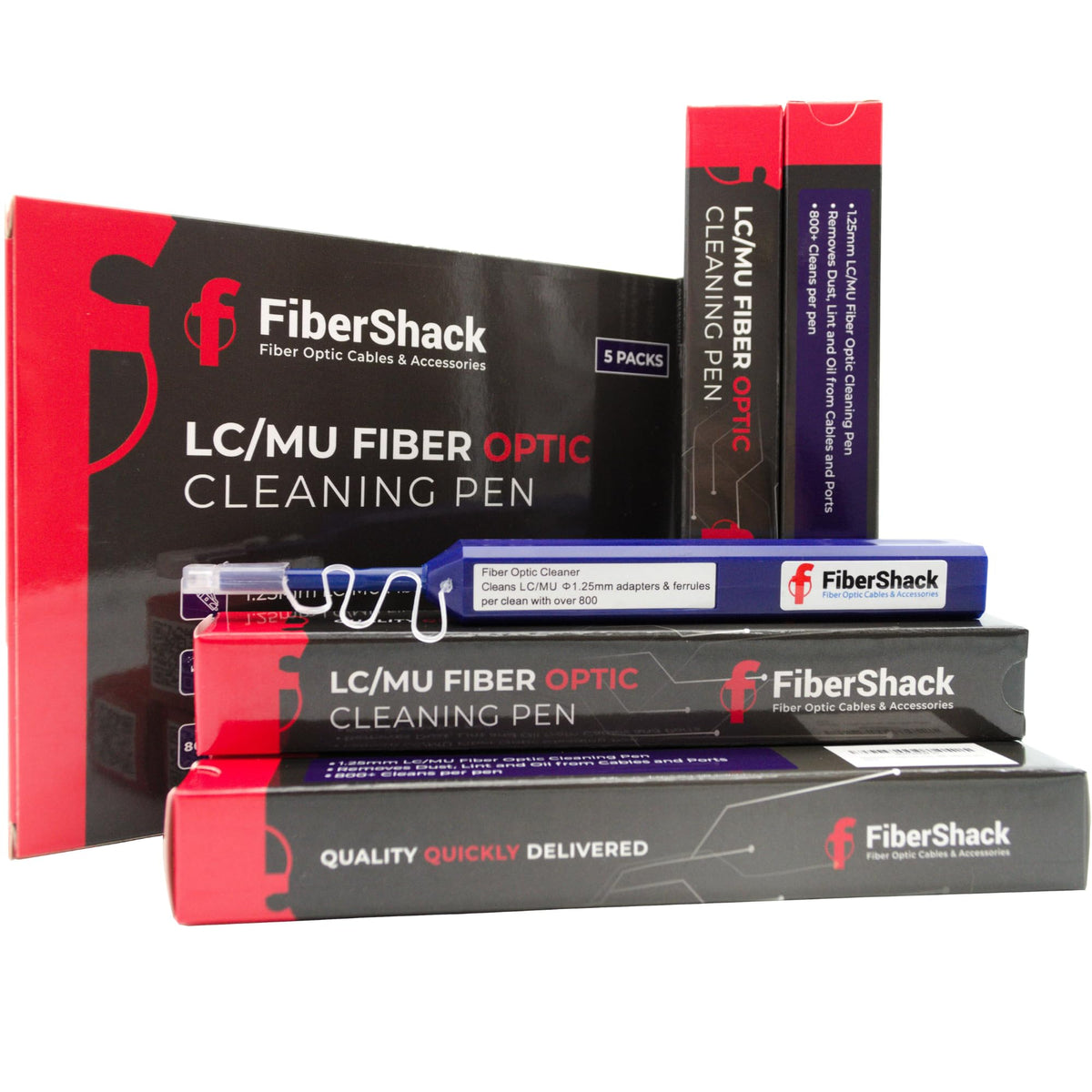 Fibershack press-click cleaner, endface cleaning system for simple use.