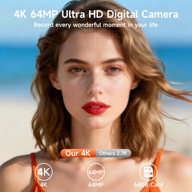 FieGsom flip screen in selfie mode, enables easy framing for vloggers