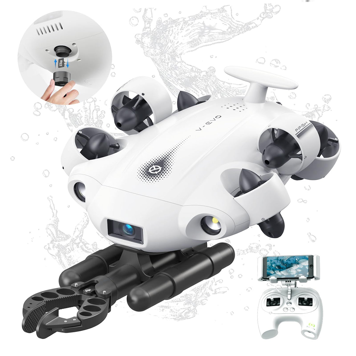 FIFISH V-EVO 4K60fps camera shot delivering crisp underwater footage