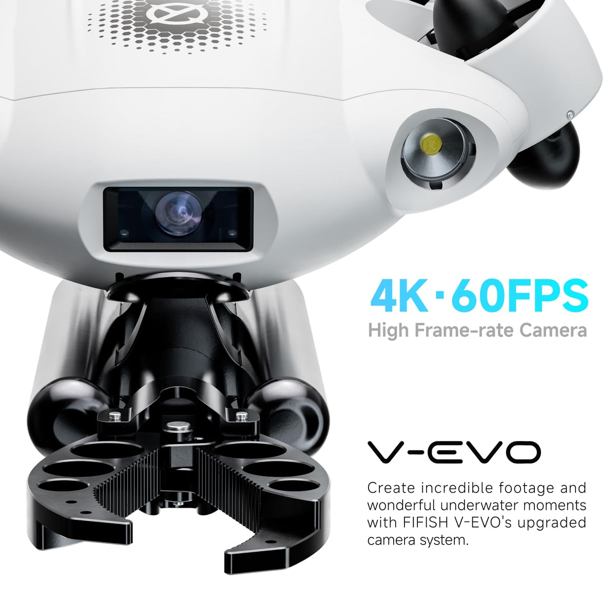 FIFISH V-EVO 5000 lumen LEDs for bright color recovery in deep water