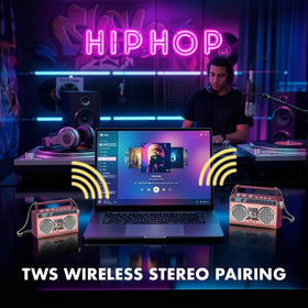 50th Anniversary Hip Hop Bluetooth 5.0 ensures fast pairing and steady range.